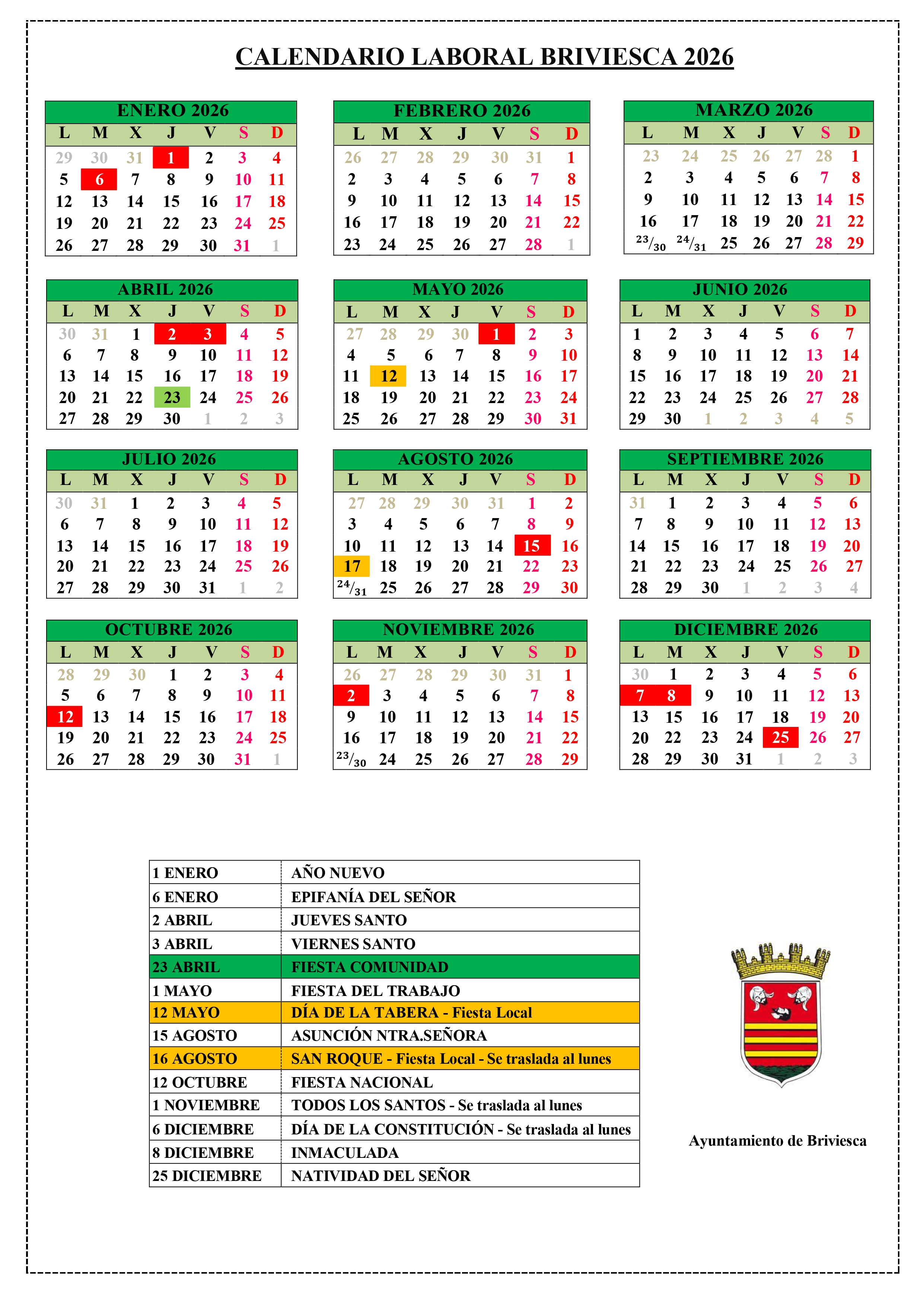 Calendario Laboral