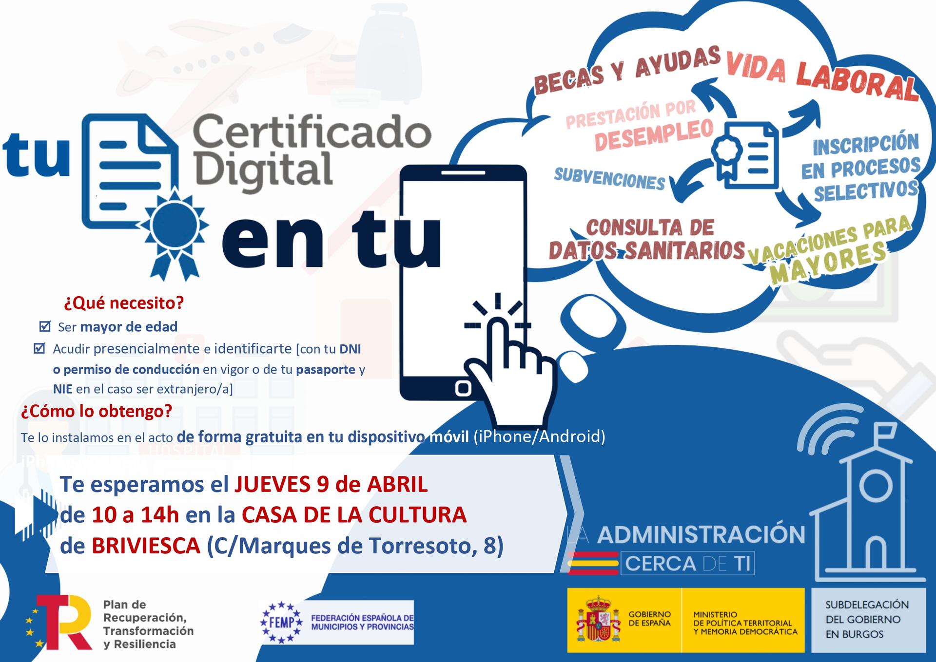 Certificado Digital en Briviesca - 9 de abril